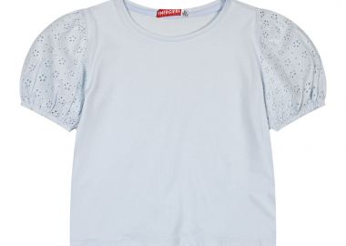 Παιδική μπλούζα με φουσκωτά μακίκια κεντημένα για κορίτσι | SKY WAY - Energiers - 